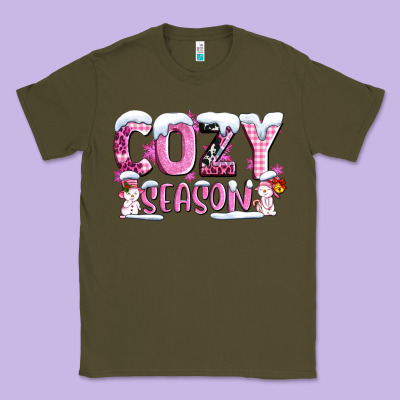 Pink Cozy Season With Snowman Ado Classic Tee Designed By Adodesignshop