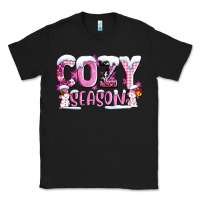 Black pink cozy season with snowman ado Classic Tee - AdoDesignShop