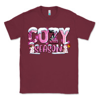 Burgundy pink cozy season with snowman ado Classic Tee - AdoDesignShop