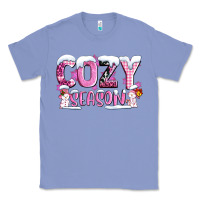 Colony Blue pink cozy season with snowman ado Classic Tee - AdoDesignShop
