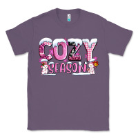 Lavender pink cozy season with snowman ado Classic Tee - AdoDesignShop