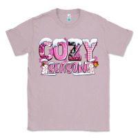 Lilac pink cozy season with snowman ado Classic Tee - AdoDesignShop