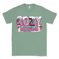 Sage pink cozy season with snowman ado Classic Tee - AdoDesignShop