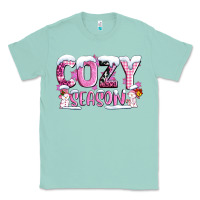 Seafoam pink cozy season with snowman ado Classic Tee - AdoDesignShop
