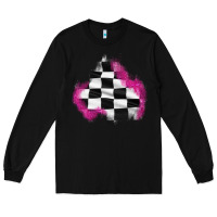Black race flag glitter patch Long Sleeve Tee - AdoDesignShop