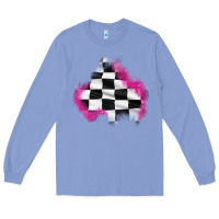 Colony Blue race flag glitter patch Long Sleeve Tee - AdoDesignShop