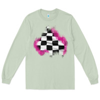 Matcha race flag glitter patch Long Sleeve Tee - AdoDesignShop