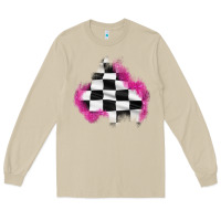 Mushroom race flag glitter patch Long Sleeve Tee - AdoDesignShop