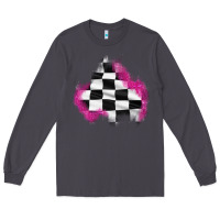 Smoke race flag glitter patch Long Sleeve Tee - AdoDesignShop