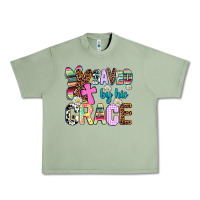 Oil Green saved by his grace Urban Heavy Tee - AdoDesignShop