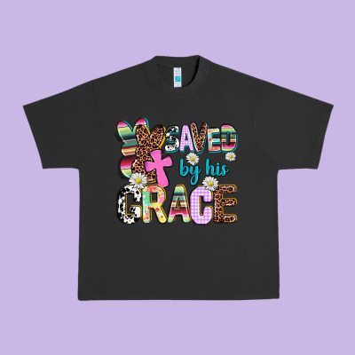 Saved By His Grace Urban Heavy Tee Designed By Adodesignshop