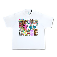 White saved by his grace Urban Heavy Tee - AdoDesignShop