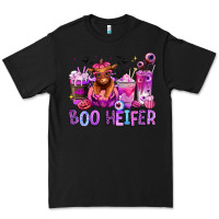Black Halloween boo Heifer coffee cups Premium Tee - RanaPortraitStore