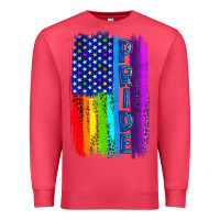 Cardinal Pride LGBTQ+ American Flag Premium Sweatshirt - BundleAndBundleShop