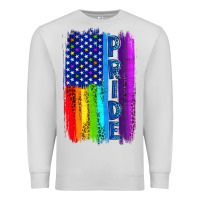 Dove Grey Pride LGBTQ+ American Flag Premium Sweatshirt - BundleAndBundleShop