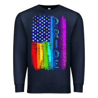 Navy Pride LGBTQ+ American Flag Premium Sweatshirt - BundleAndBundleShop