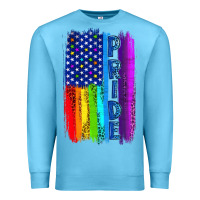 Pride Lgbtq+ American Flag Premium Sweatshirt | Teevron