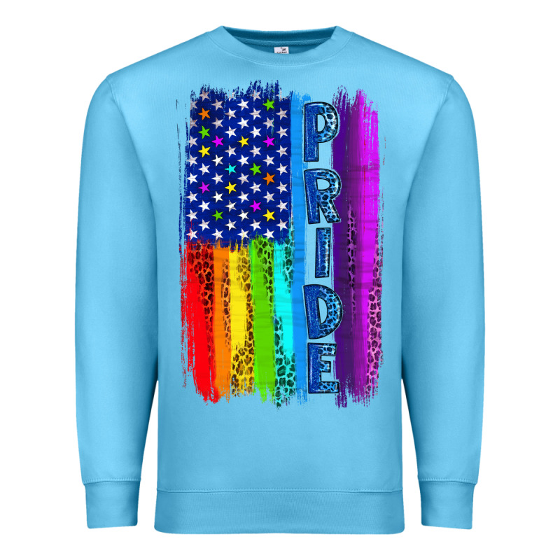Pride Lgbtq+ American Flag Premium Sweatshirt by BundleAndBundleShop | Teevron