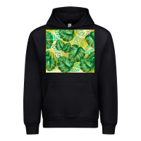 Black monstera leaf Urban Hoodie - TumblerDesignByShophia