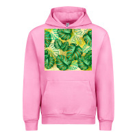 Fuchsia Pink monstera leaf Urban Hoodie - TumblerDesignByShophia
