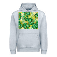 Heather Grey monstera leaf Urban Hoodie - TumblerDesignByShophia