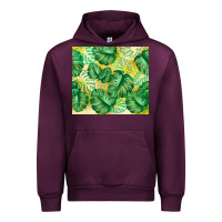 Mauve Wine monstera leaf Urban Hoodie - TumblerDesignByShophia