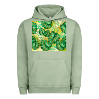 Pigment Oil Green monstera leaf Urban Hoodie - TumblerDesignByShophia