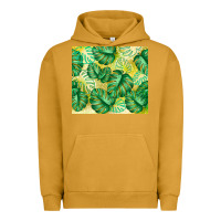 Pigment Peanut Butter monstera leaf Urban Hoodie - TumblerDesignByShophia