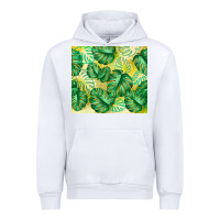 White monstera leaf Urban Hoodie - TumblerDesignByShophia