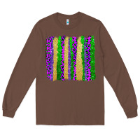 Chestnut mardi gras brushstrokes Long Sleeve Tee - AdoDesignShop