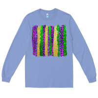 Colony Blue mardi gras brushstrokes Long Sleeve Tee - AdoDesignShop