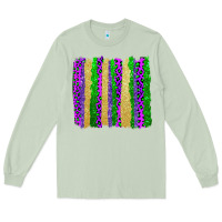 Matcha mardi gras brushstrokes Long Sleeve Tee - AdoDesignShop