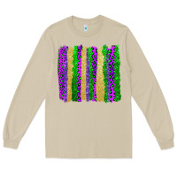 Mushroom mardi gras brushstrokes Long Sleeve Tee - AdoDesignShop