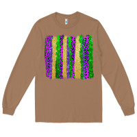 Toasted Coconut mardi gras brushstrokes Long Sleeve Tee - AdoDesignShop