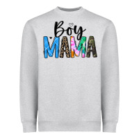 Heather Grey boy mama white Heavyweight Sweatshirt - JahusDesignShop