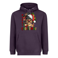 Plum Merry Christmas skeleton messy bun Heavyweight Hoodie - NancyCooperArtShop