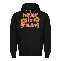 Black never stop growing Zipper Hoodie - MaliasSmallBusiness
