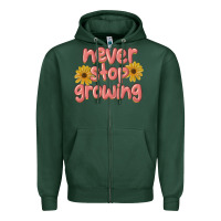 Never Stop Growing Zipper Hoodie | Teevron