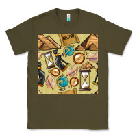 Army Green history seamless pattern Classic Tee - BundleAndBundleShop