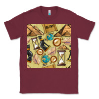 Burgundy history seamless pattern Classic Tee - BundleAndBundleShop