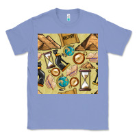 Colony Blue history seamless pattern Classic Tee - BundleAndBundleShop