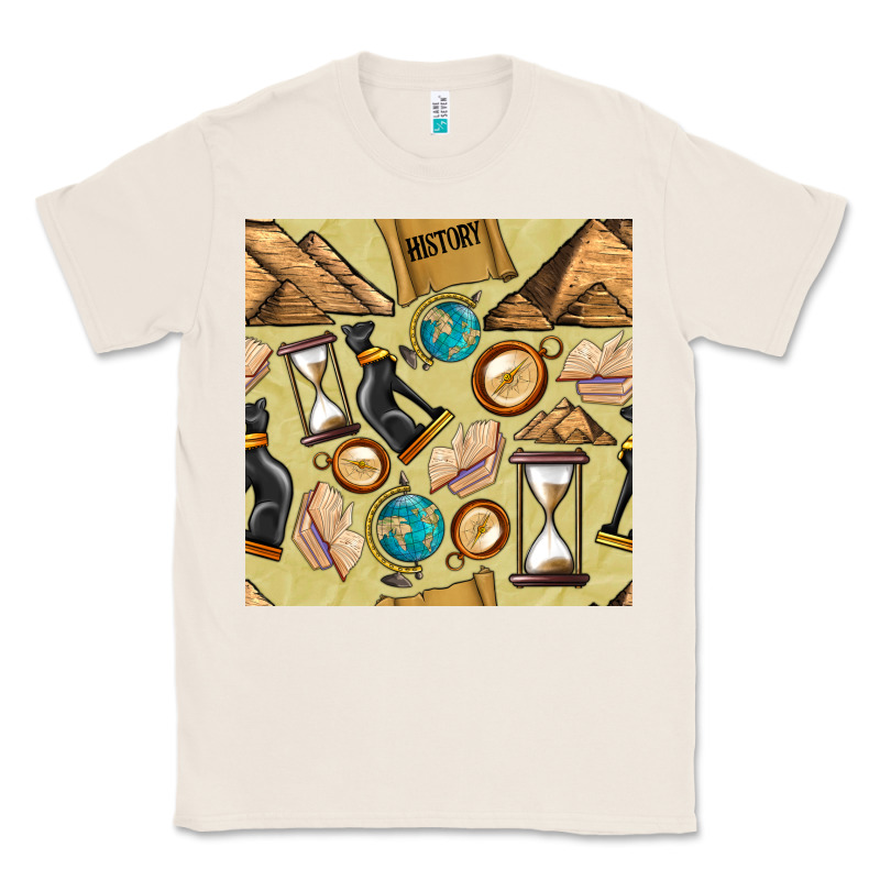History Seamless Pattern Classic Tee by BundleAndBundleShop | Teevron