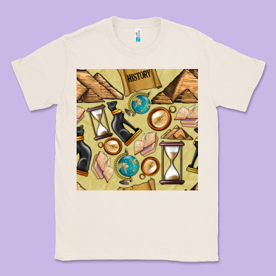 History Seamless Pattern Classic Tee Designed By Bundleandbundleshop