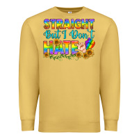 Antique Gold LGBTQ+ Straight But I Don't Hate Premium Sweatshirt - BundleAndBundleShop