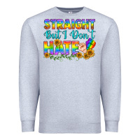 Heather Grey LGBTQ+ Straight But I Don't Hate Premium Sweatshirt - BundleAndBundleShop