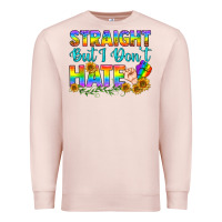 Pale Pink LGBTQ+ Straight But I Don't Hate Premium Sweatshirt - BundleAndBundleShop