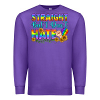 Purple LGBTQ+ Straight But I Don't Hate Premium Sweatshirt - BundleAndBundleShop