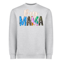 Heather Grey boy mama  black Heavyweight Sweatshirt - JahusDesignShop
