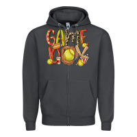 Smoke game day softball Zipper Hoodie - MaliasSmallBusiness