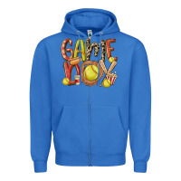 True Royal game day softball Zipper Hoodie - MaliasSmallBusiness